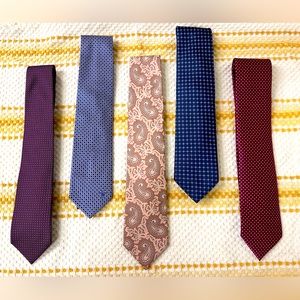 5 designer ties (Versace, Valentino, Ermenegildo Zegna, Brioni